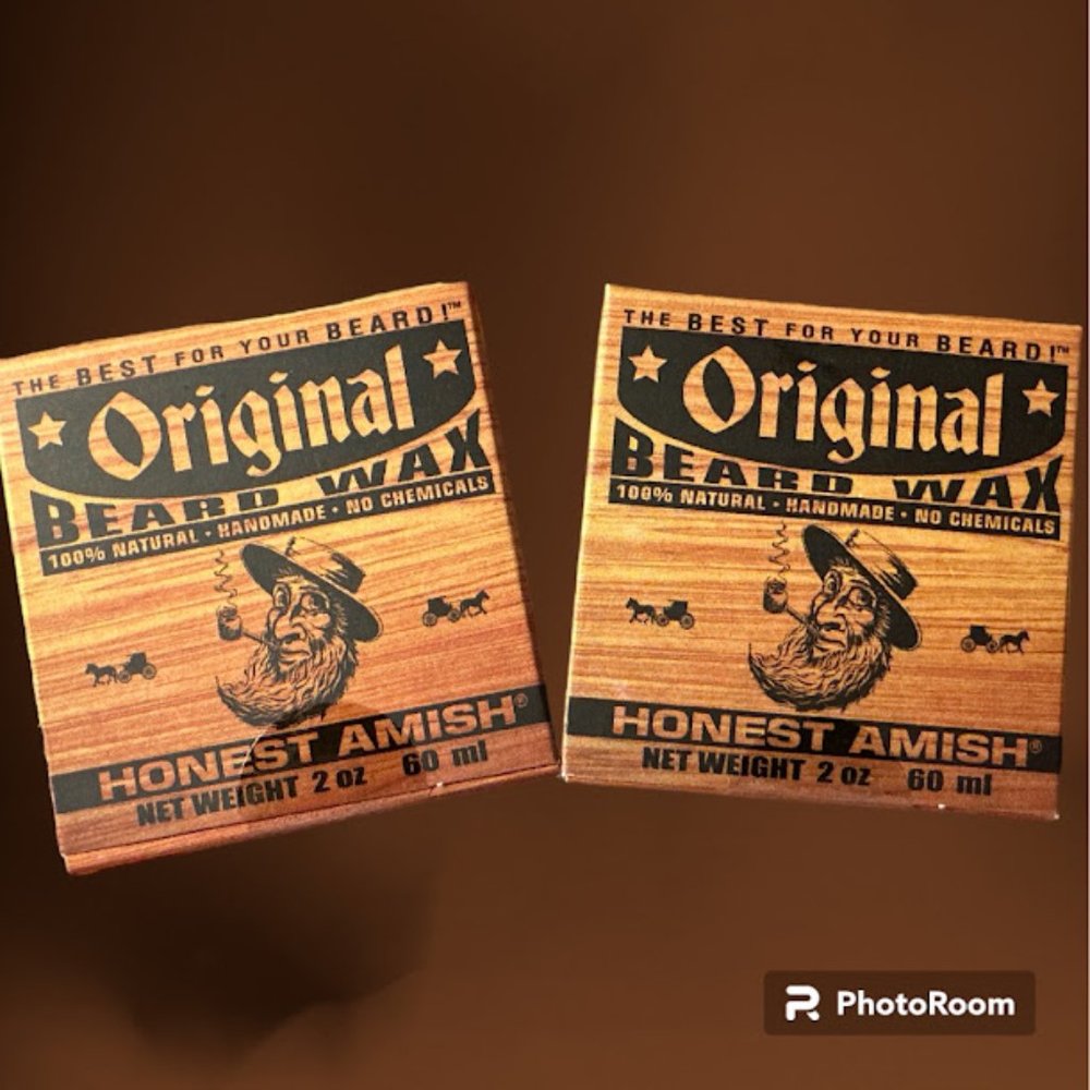 Honest Amish Set~ TWO 2 oz Beard Wax~ ORIGINAL Scent (WB)